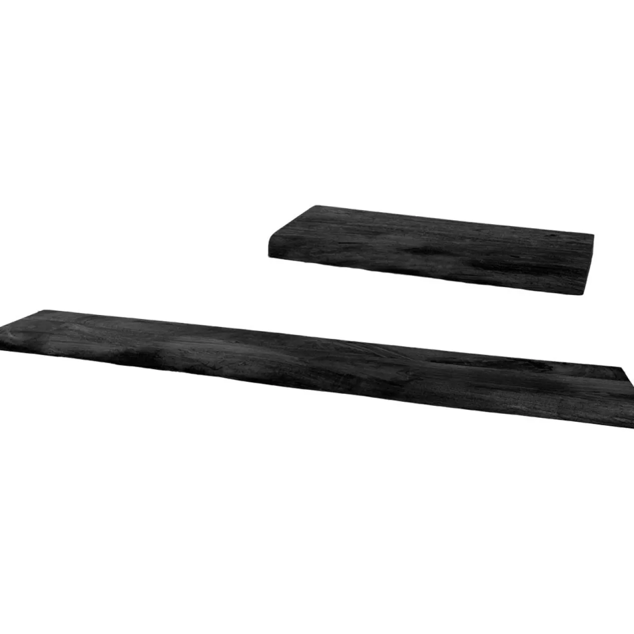 Wandplank Pure Zwart Mangohout – Set van 2 Groot