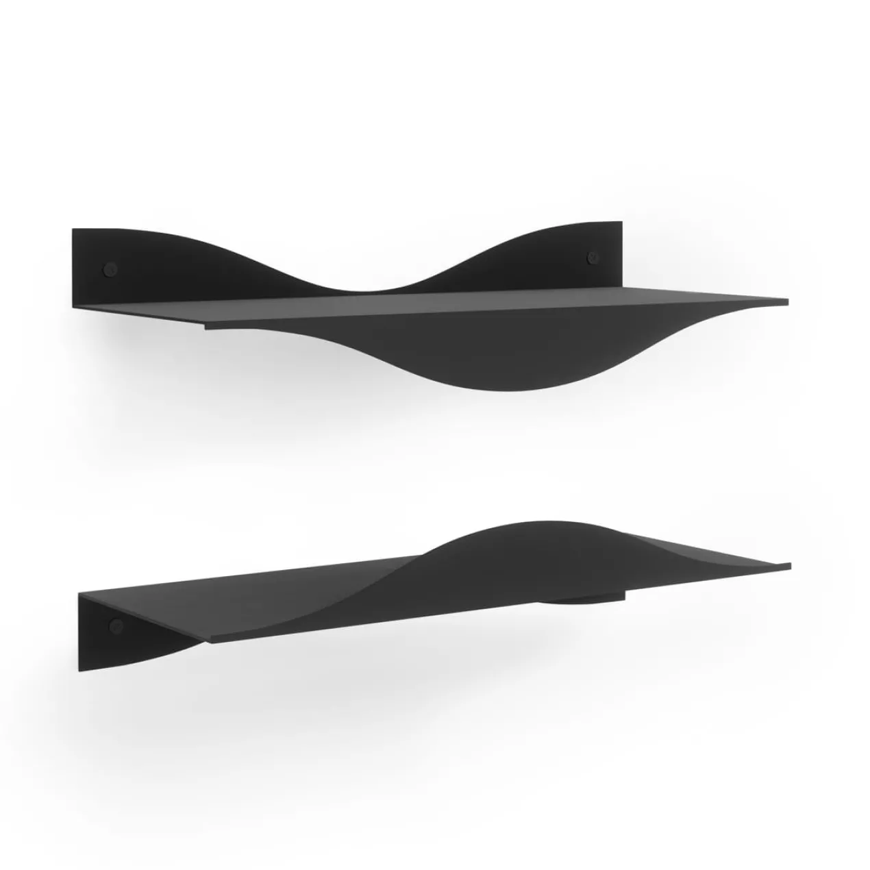 Wandplank Surf zwart - set van 2