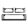 Wandplank Vintage zwart mangohout klein – set van 3
