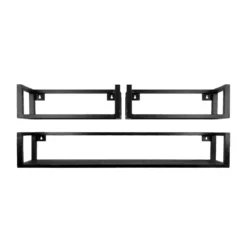 Wandplank Vintage zwart mangohout groot – set van 3