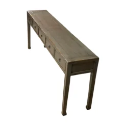 Wandtafel groen/bruin 5 lades wandtafel groen/bruin 5la 218x42x86