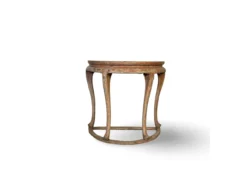 Wandtafel half rond zalmroze Wandtafel half rond uniek zalmroze