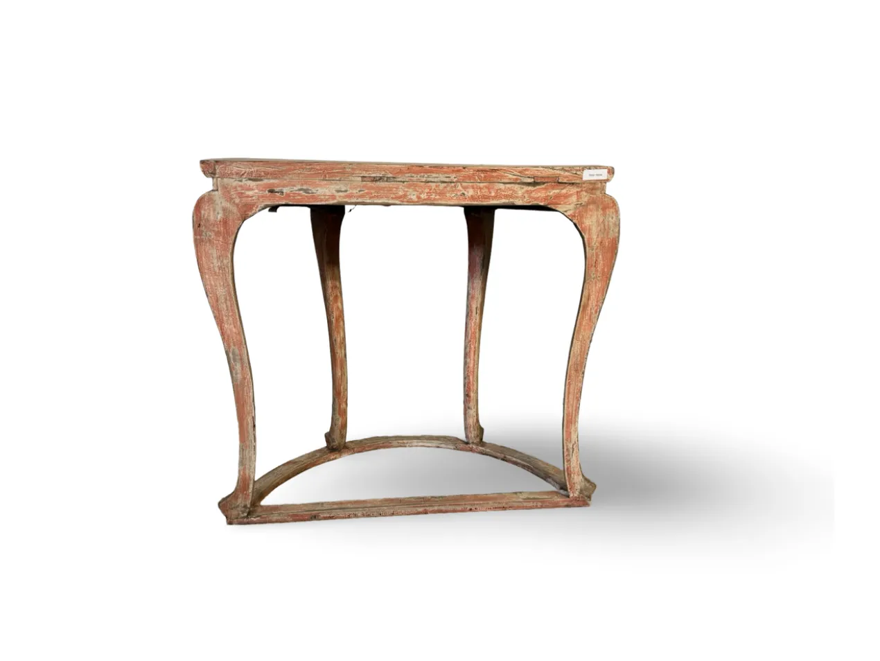 Wandtafel half rond zalmroze Wandtafel half rond uniek zalmroze