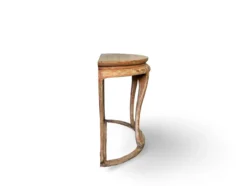 Wandtafel half rond zalmroze Wandtafel half rond uniek zalmroze