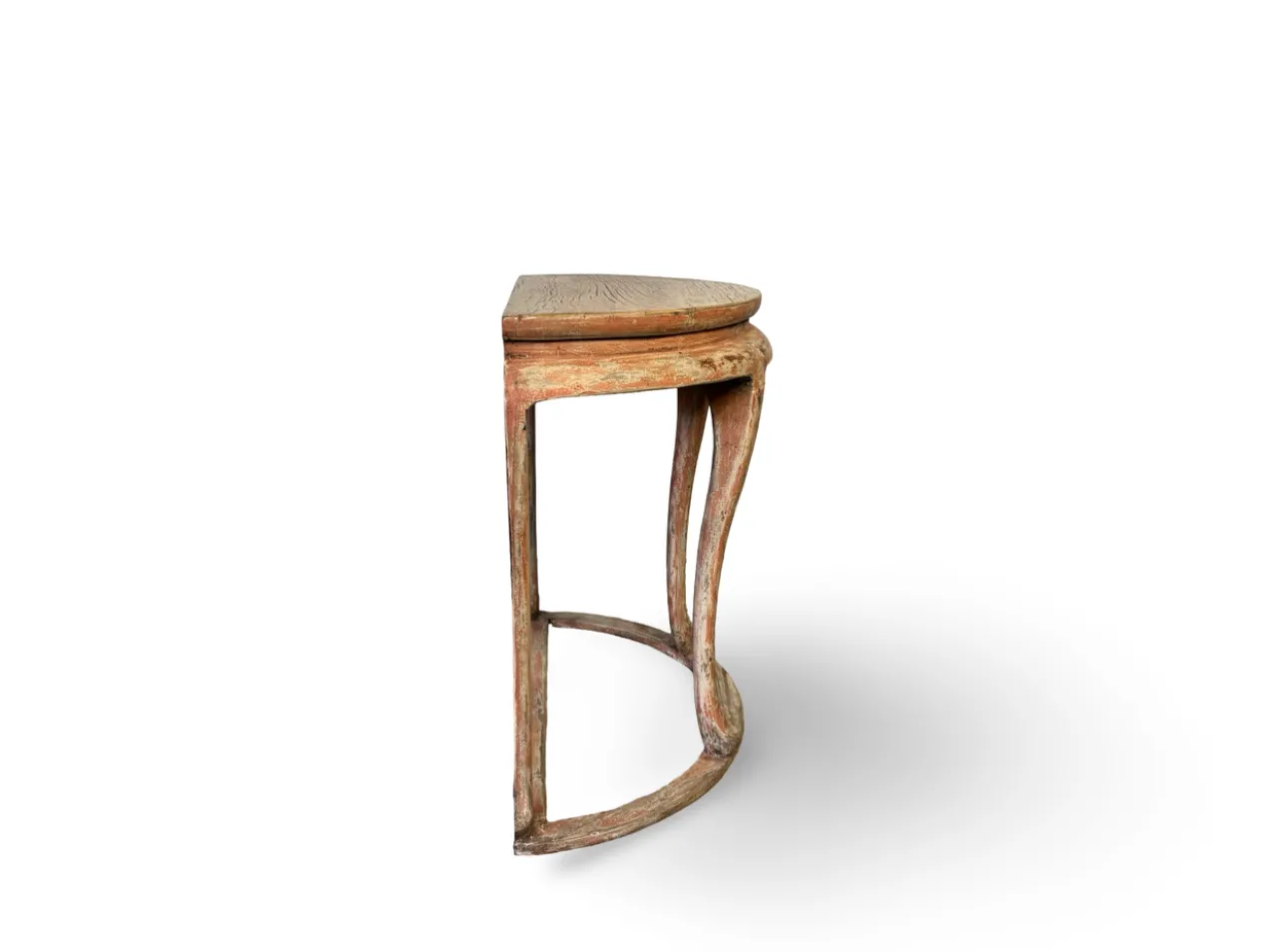 Wandtafel half rond zalmroze Wandtafel half rond uniek zalmroze