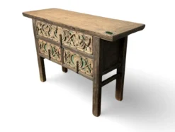 Wandtafel Snijwerk groen 3 lades