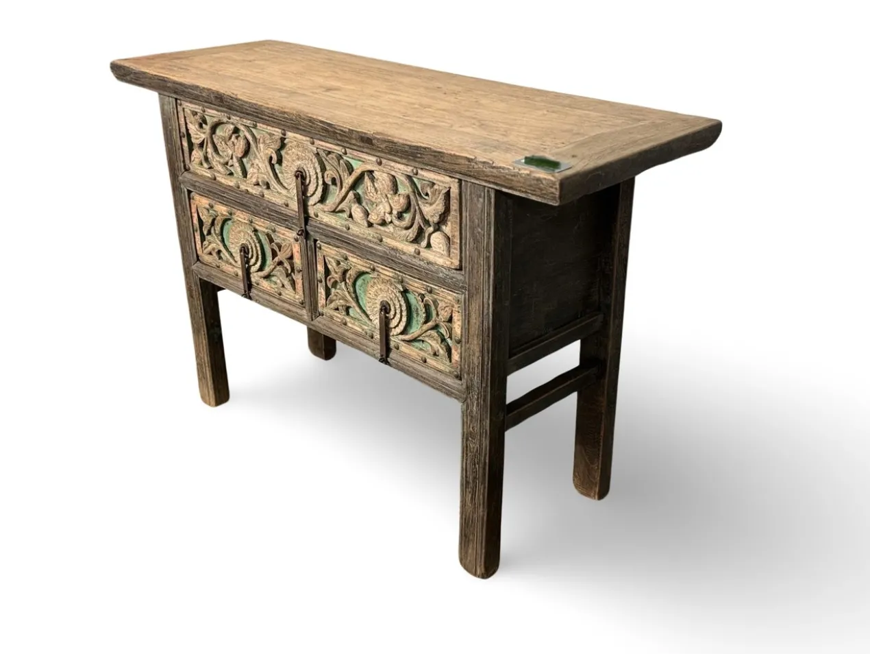 Wandtafel Snijwerk groen 3 lades