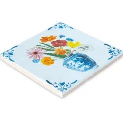 Wandtegel A Vase with love and bliss S