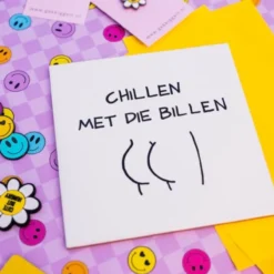 Wandtegel Chillen met die billen