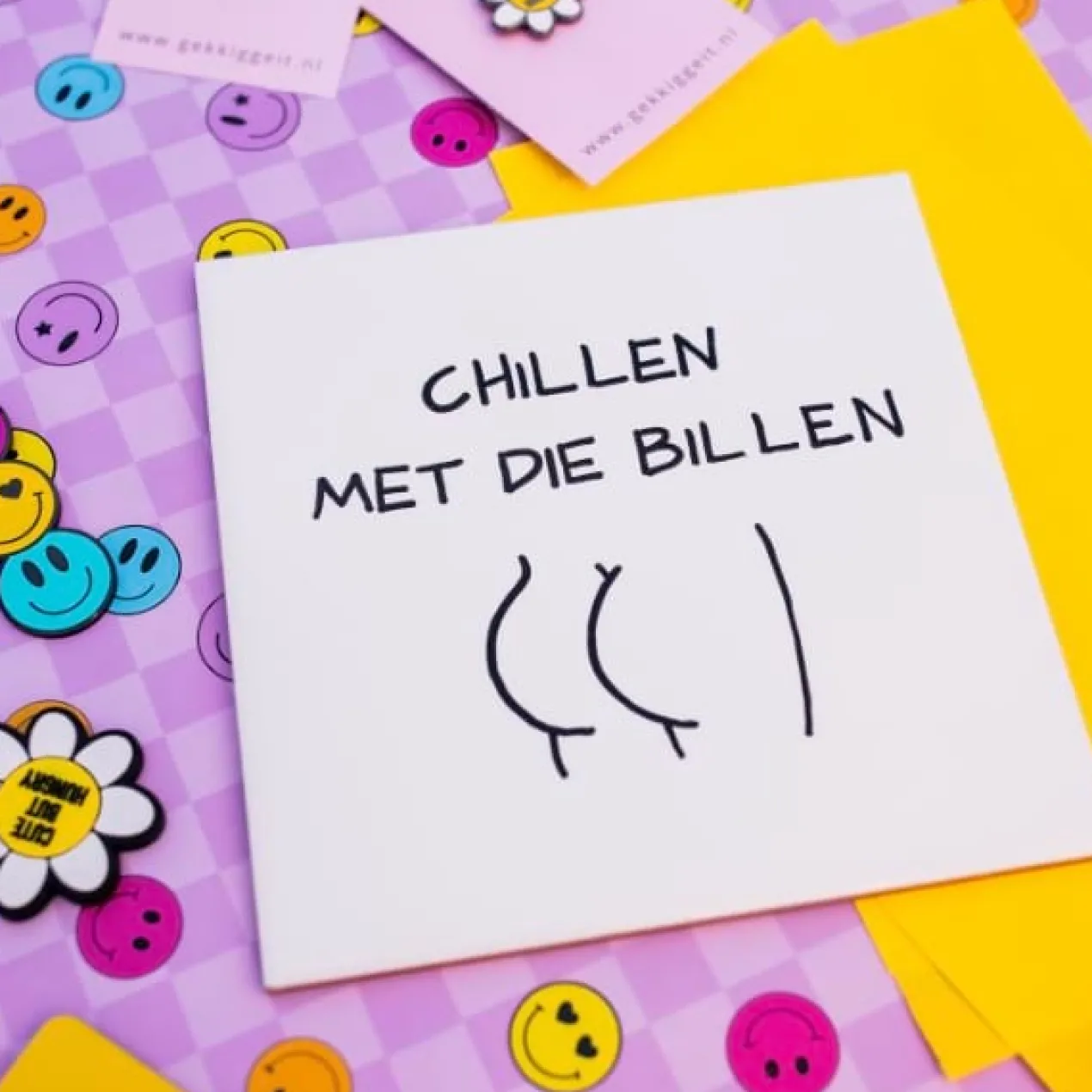 Wandtegel Chillen met die billen