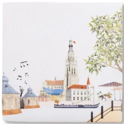Wandtegel Dan denk ik aan Breda S