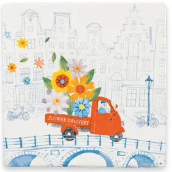 Wandtegel Flower delivery S