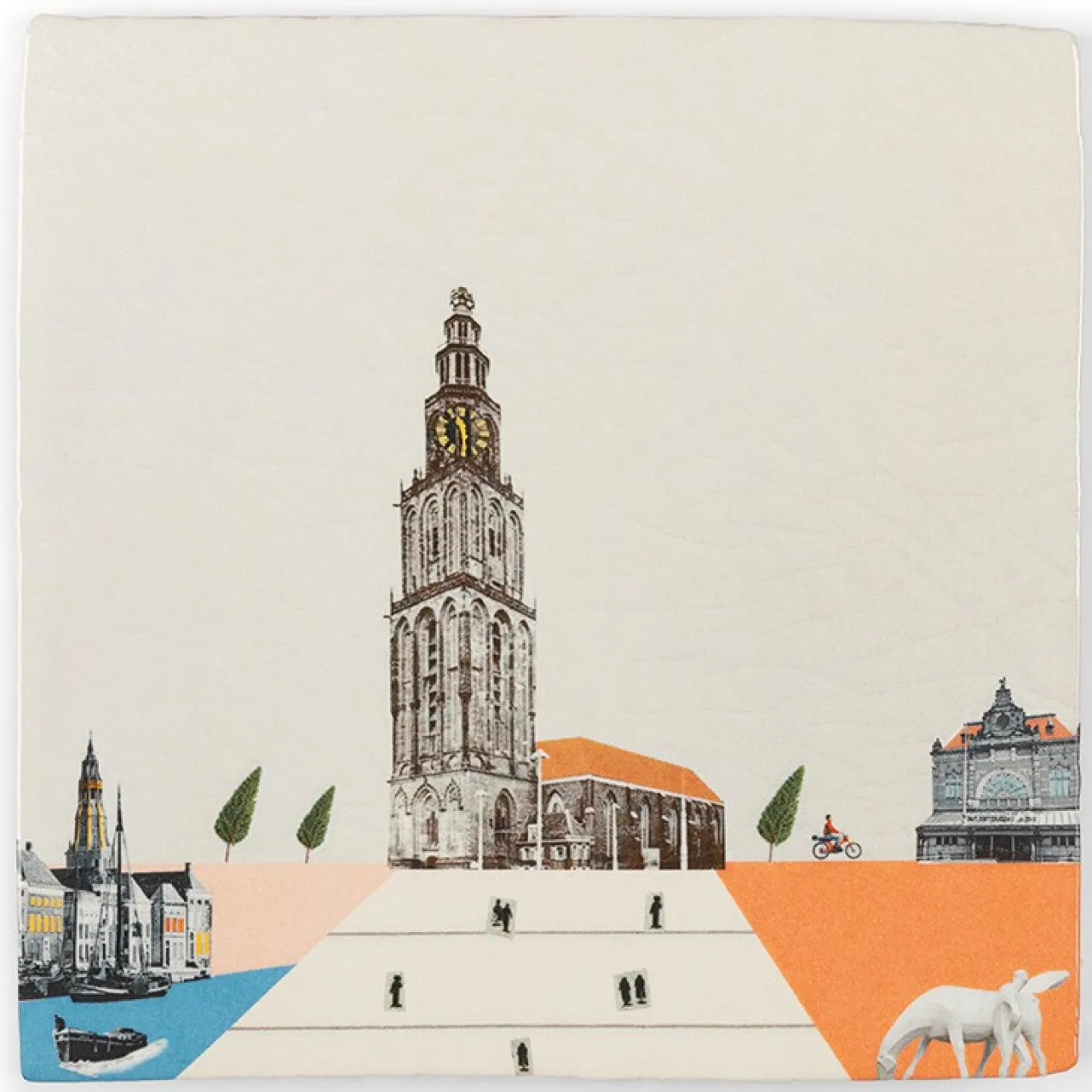 Wandtegel Groningse stadjers M