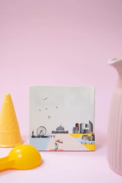 Wandtegel Mooi Den Haag achter de duinen M