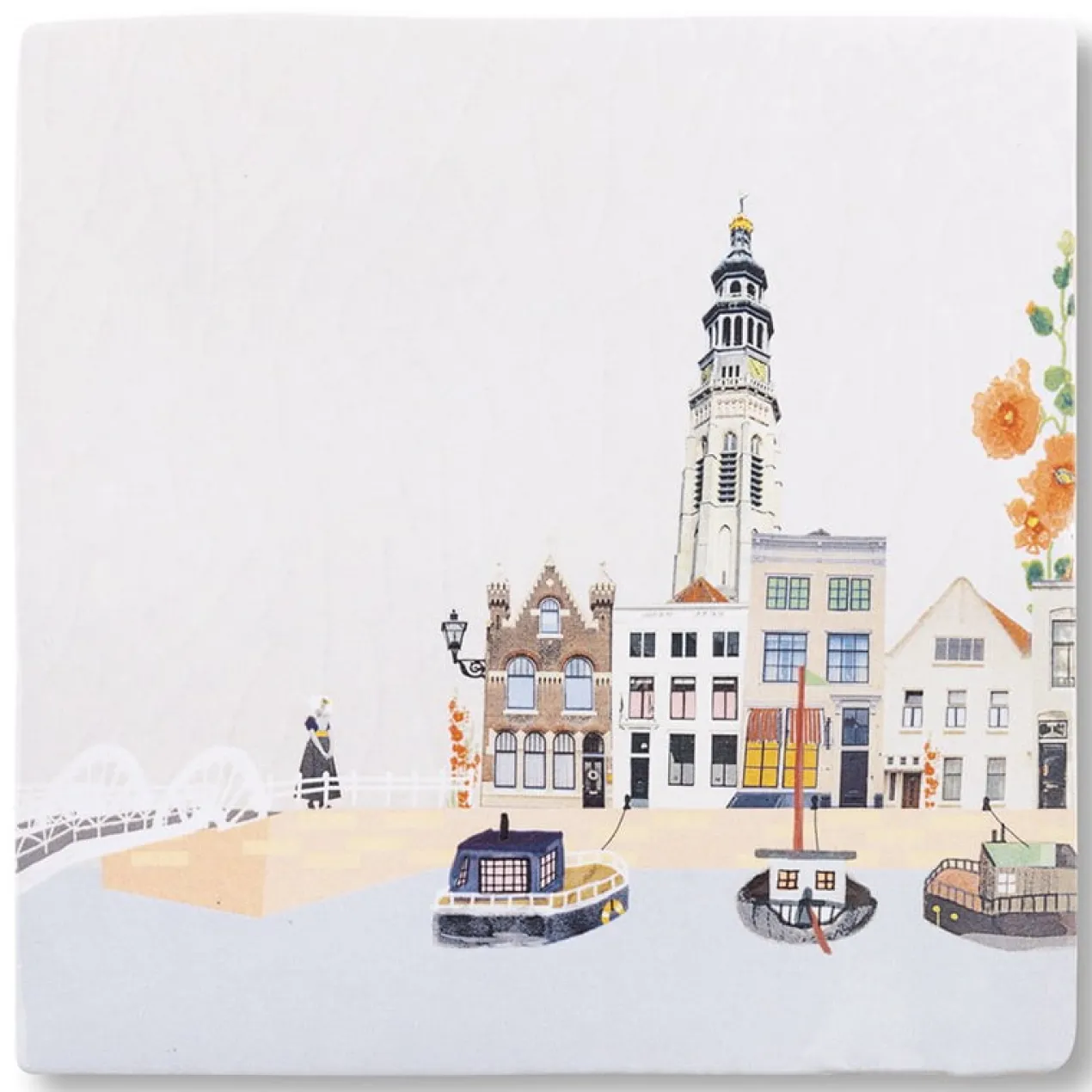 Wandtegel Moois uit Middelburg M