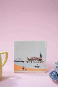 Wandtegel Nijmegen tussen Maas en Waal M