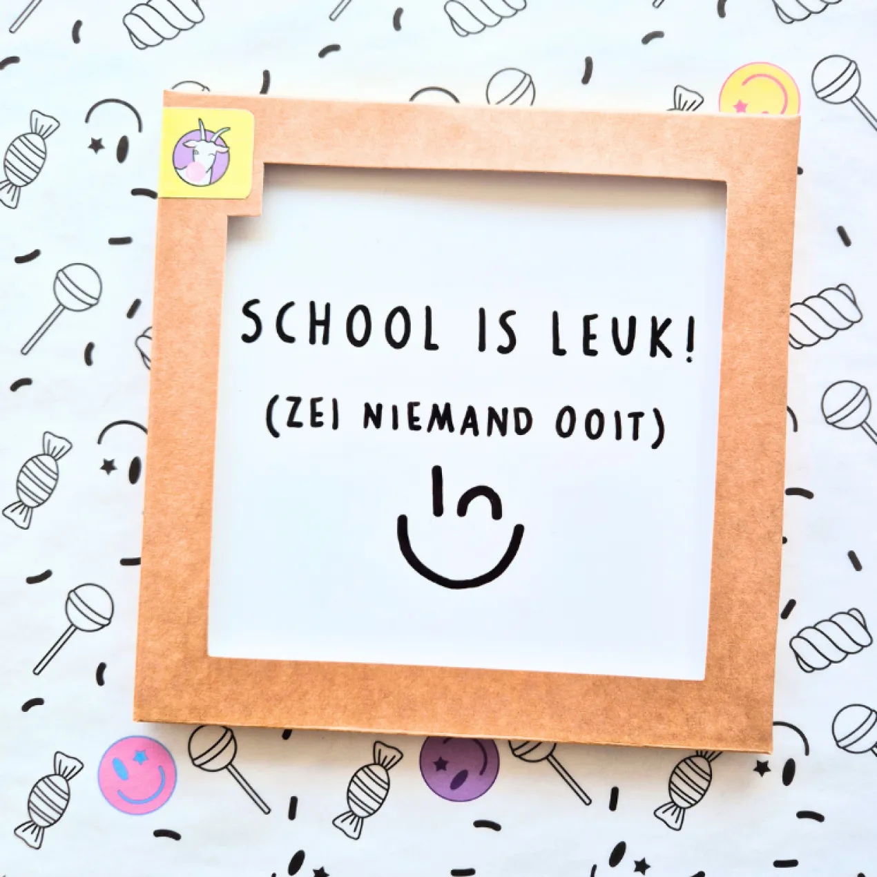 Wandtegel School is leuk
