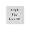 Wandtegel Tieft een eind op