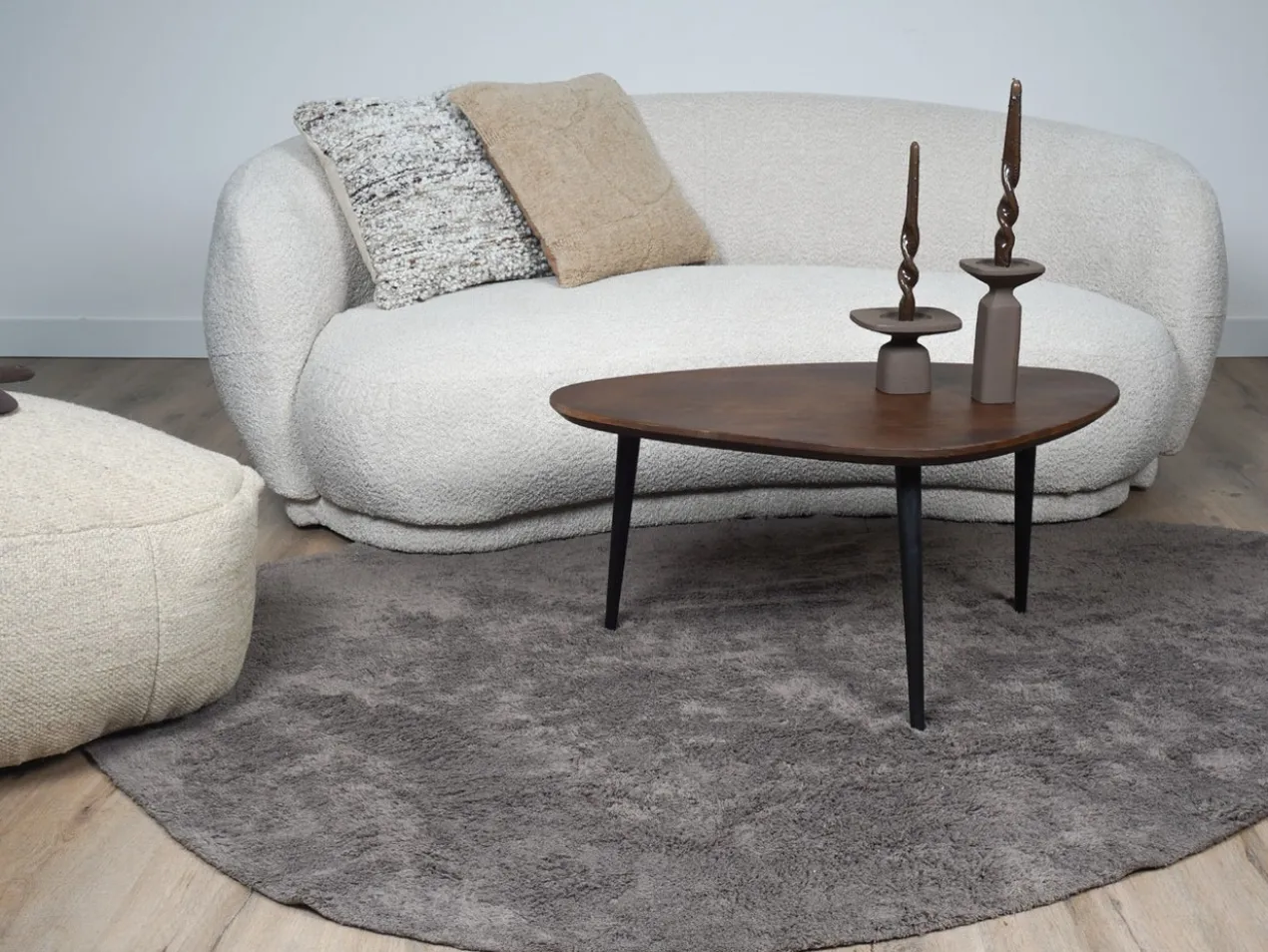 Wasbaar Vloerkleed Beach Grey 160 x 230 cm