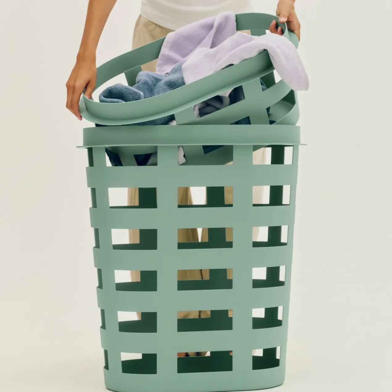Wasmand Basket L green