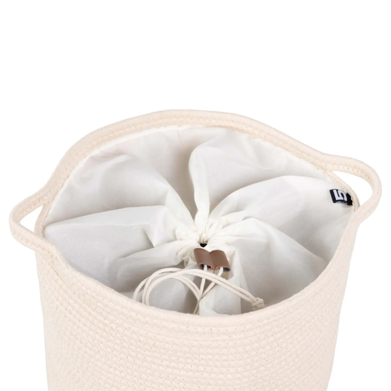 Wasmand katoen naturel Ø35 cm