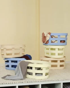 Wasmand Laundry Basket S soft yellow