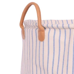 Wasmand leren hengsels stripe cobalt ø42