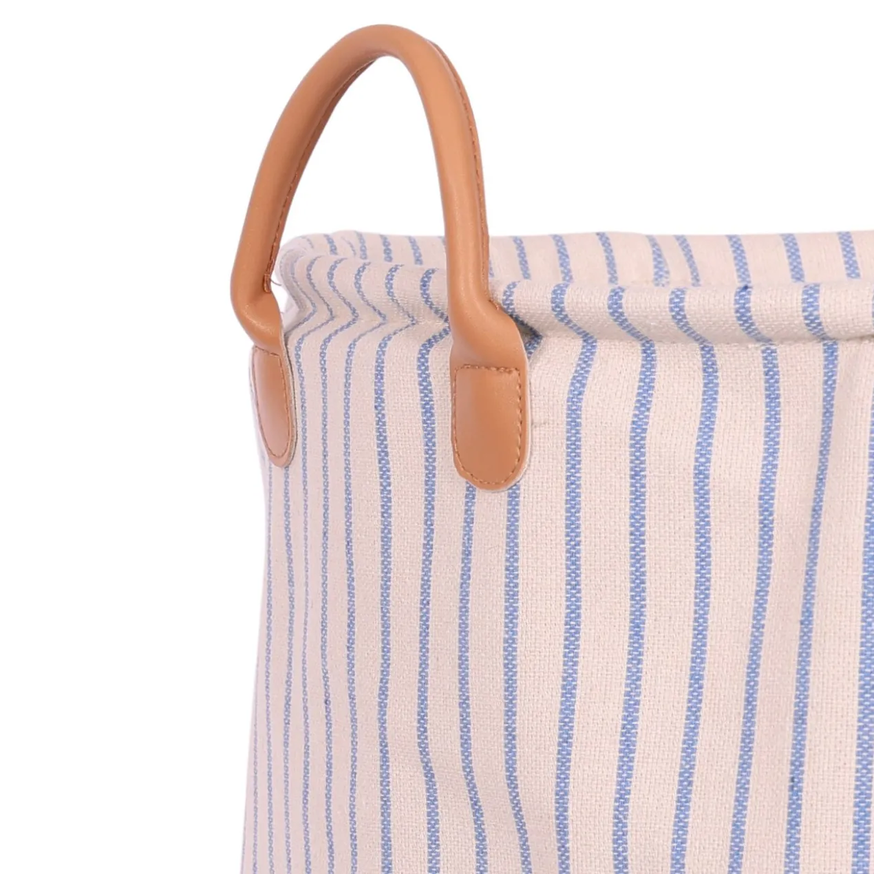 Wasmand leren hengsels stripe cobalt ø42