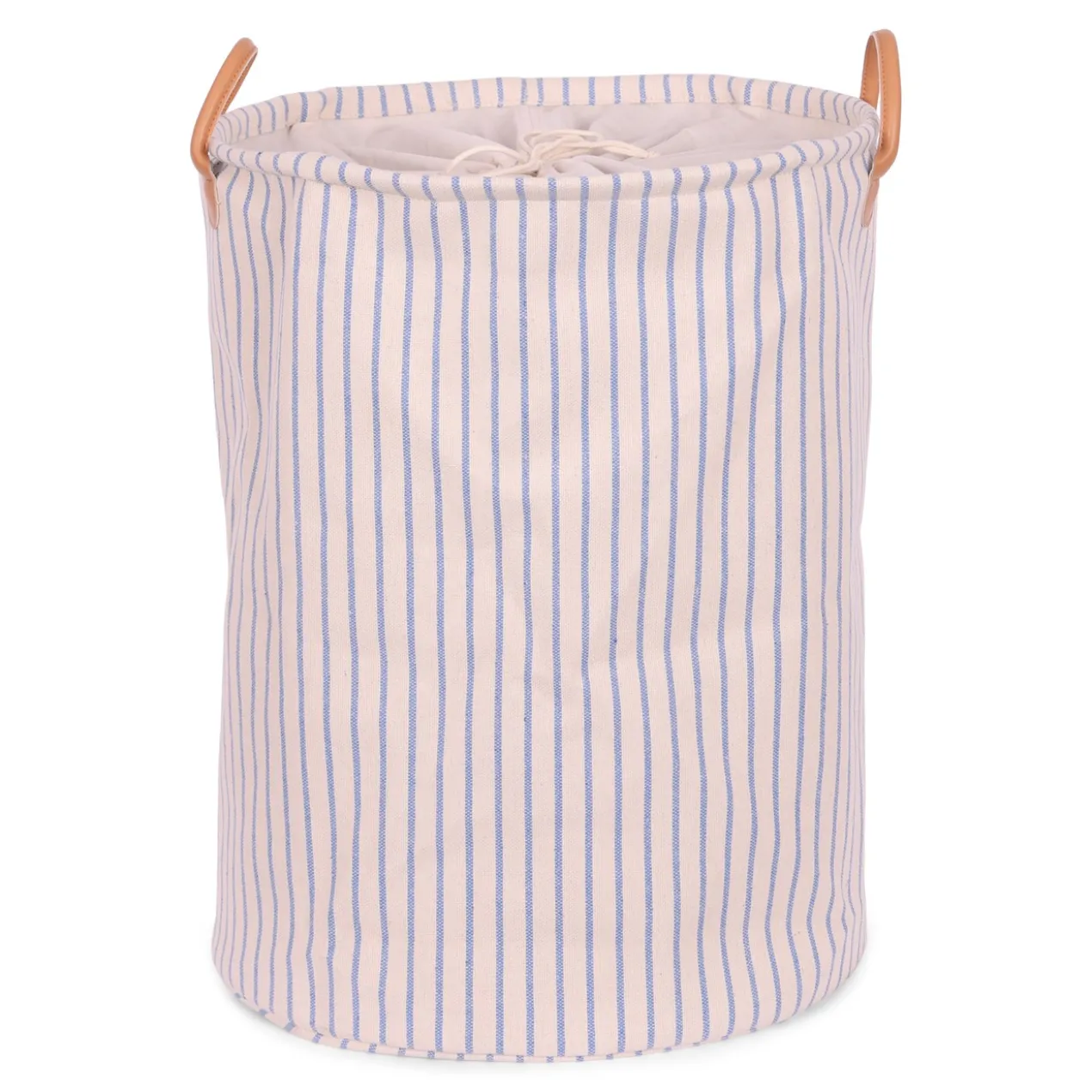 Wasmand leren hengsels stripe cobalt ø42