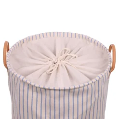 Wasmand leren hengsels stripe cobalt ø42