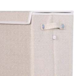 Wasmand rechthoek beige square 40x30 cm