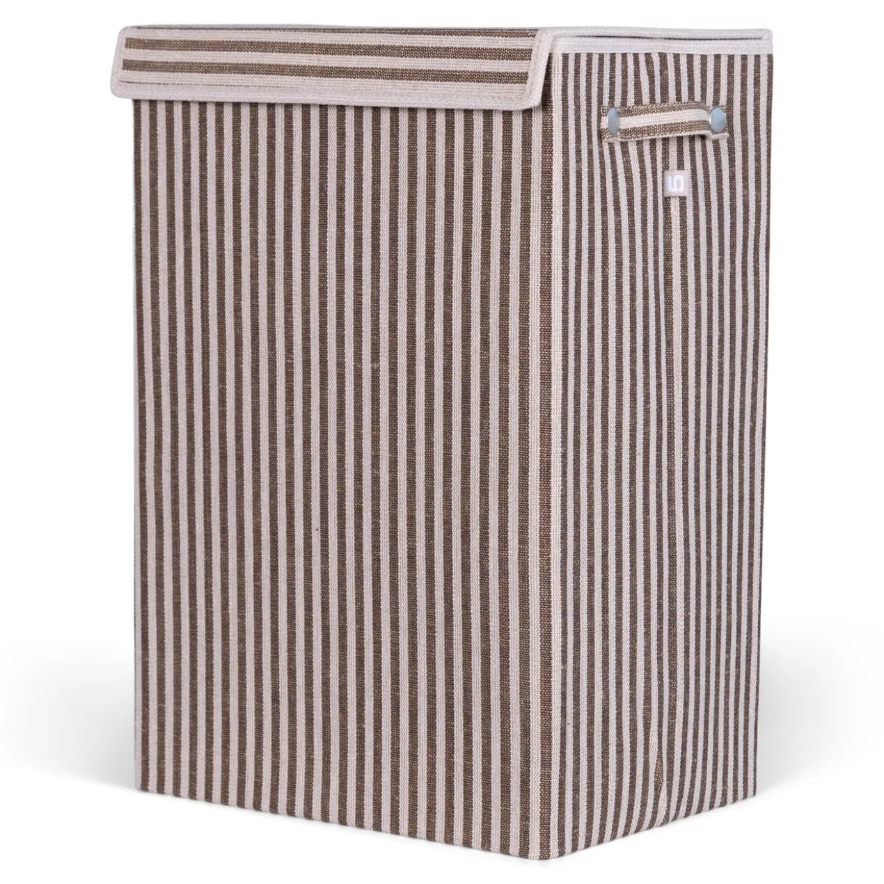 Wasmand rechthoek stripe brown