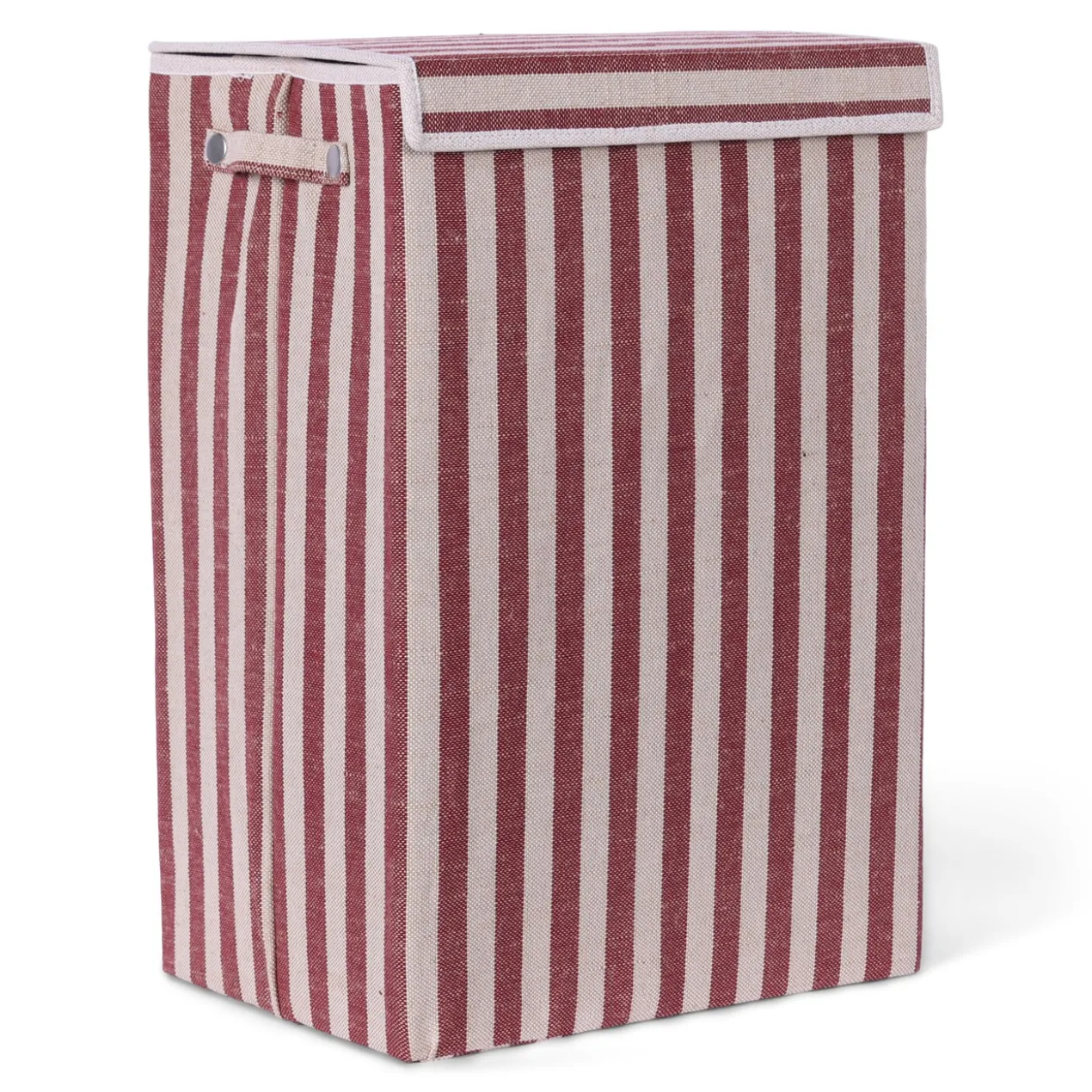 Wasmand rechthoek stripe burgundy