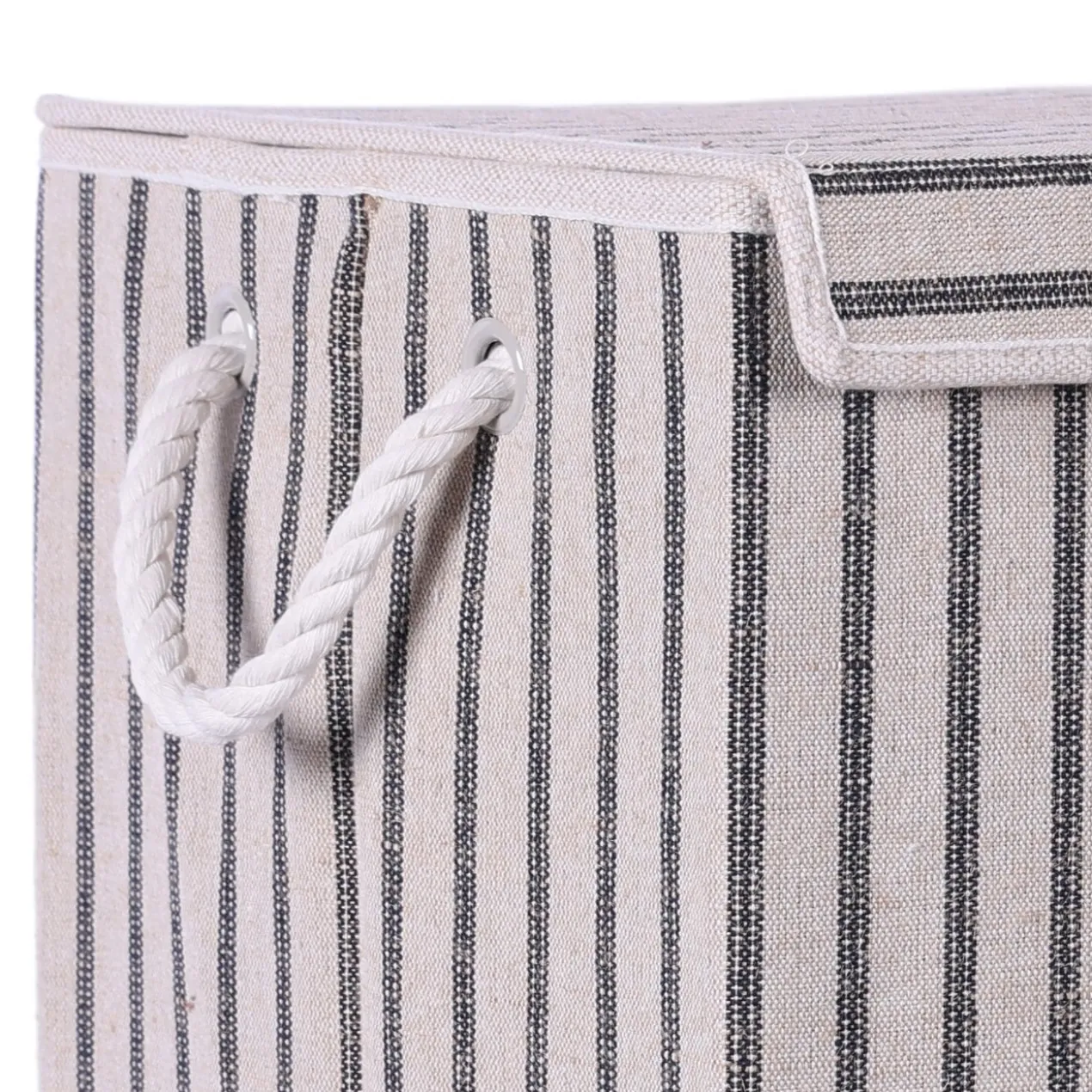 Wasmand rechthoek XL stripe black