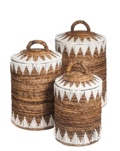 Waterhyacint mand Sekitar naturel/wit Medium