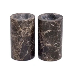 Waxinelichthouder cilinder Dark Emperador L 6x10cm