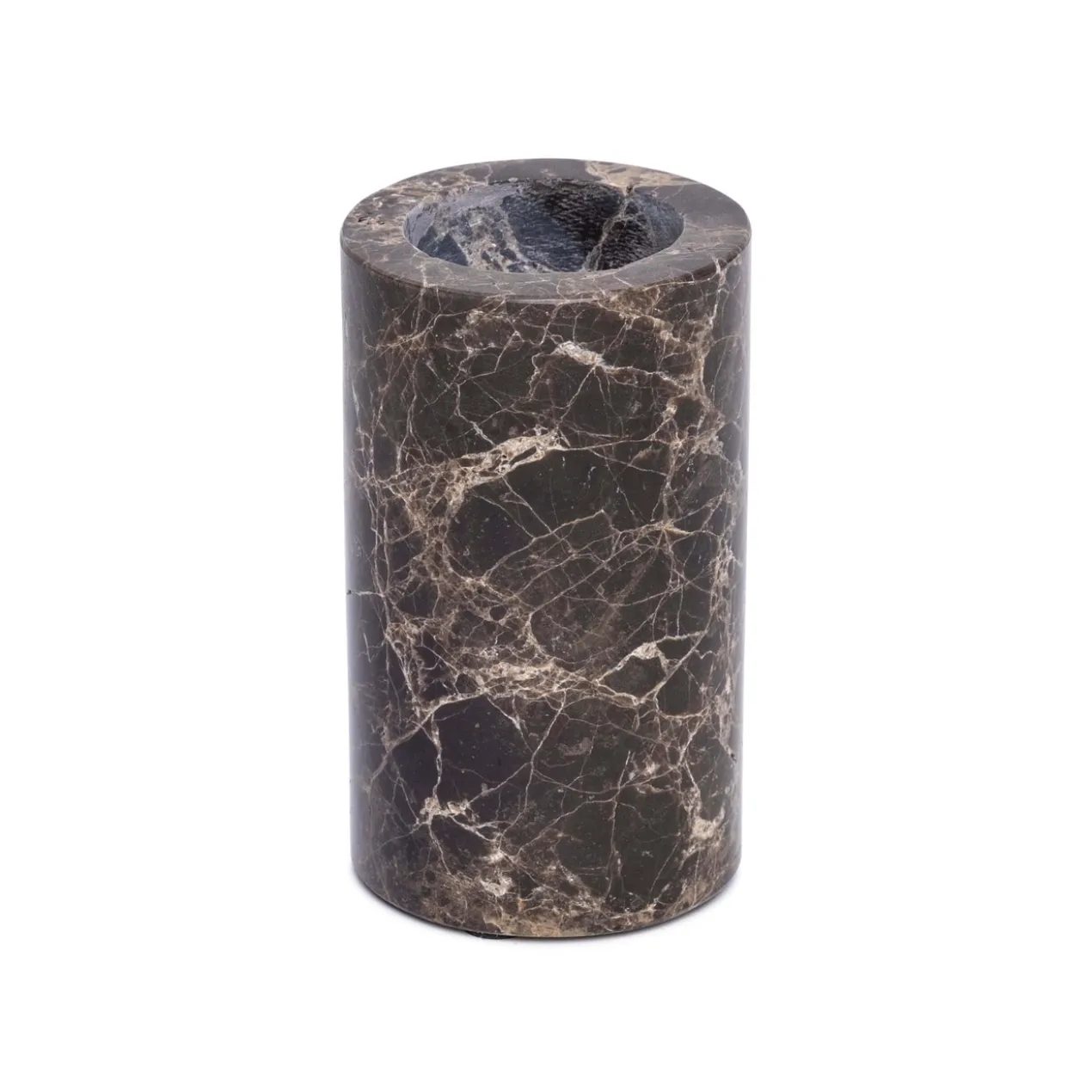 Waxinelichthouder cilinder Dark Emperador L 6x10cm