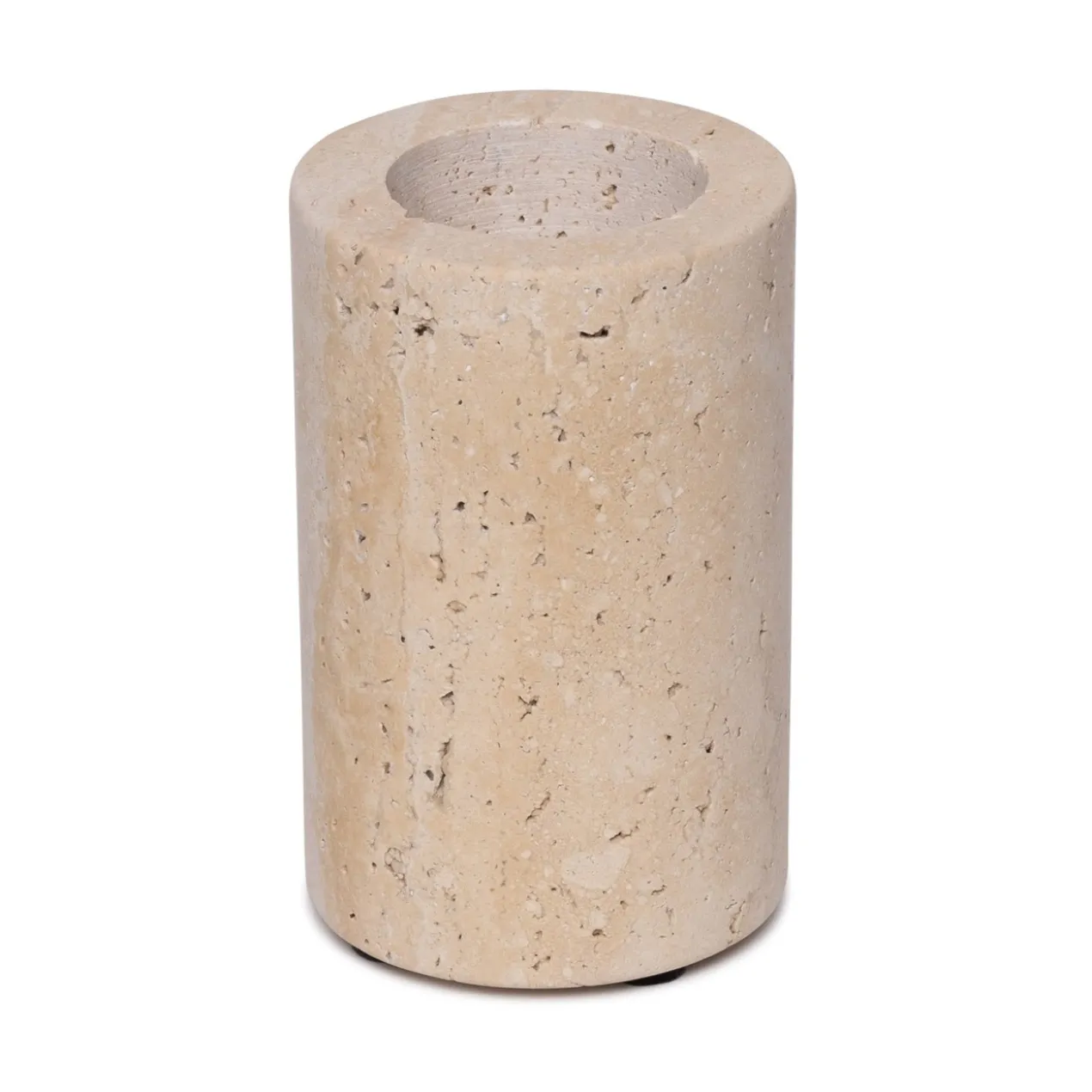 Waxinelichthouder cilinder Travertine L 6x10cm