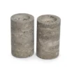 Waxinelichthouder cilinder Titanium Travertine L 6x10cm