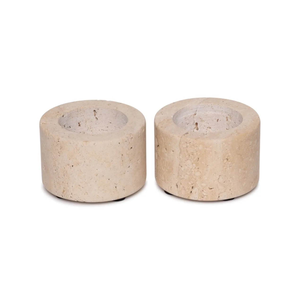 Waxinelichthouder cilinder Travertine S 6x4cm