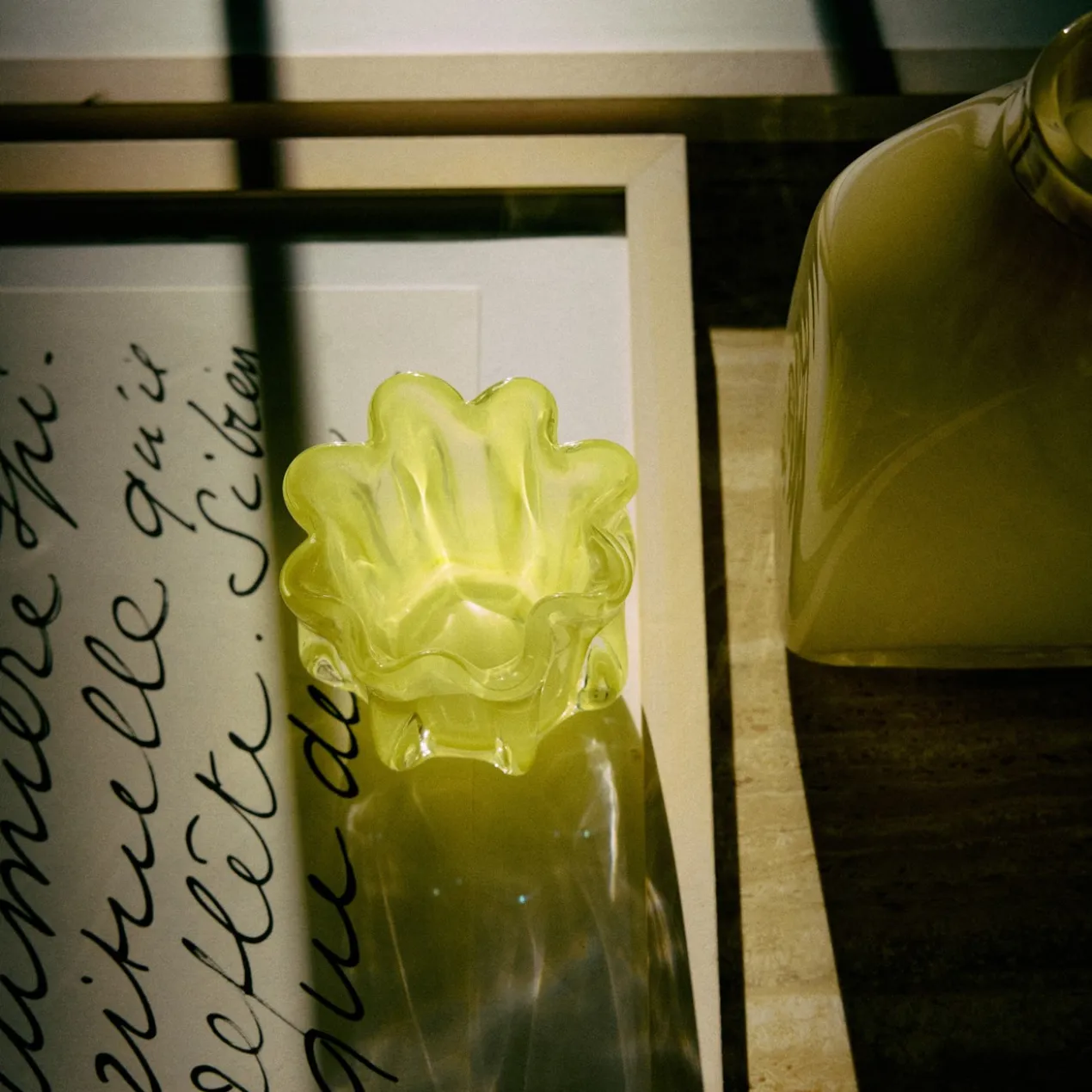Waxinelichthouder Coralla lime