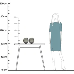 Waxinelichthouder Moho Ø15,5 cm grey - set van 2