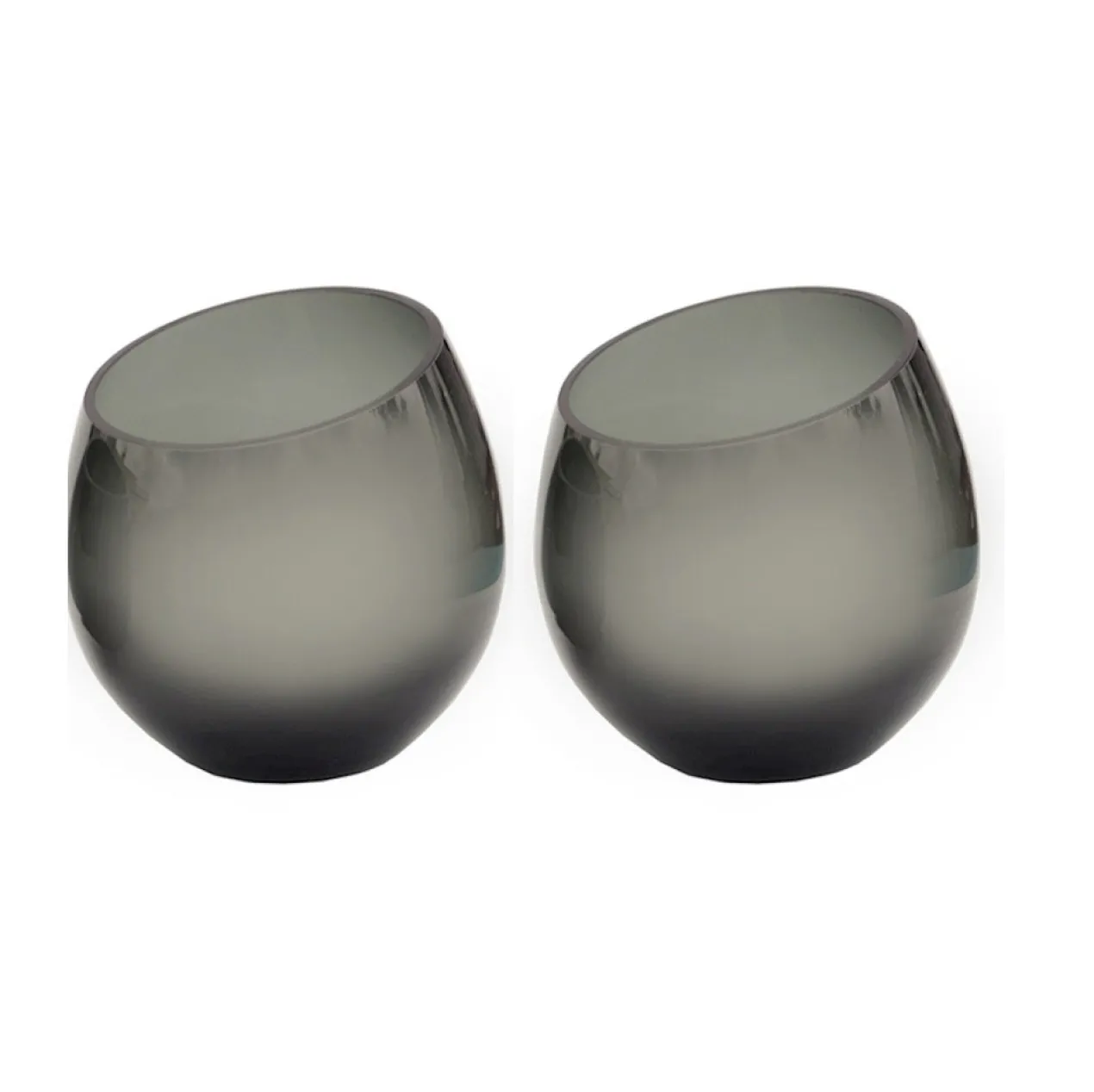 Waxinelichthouder Moho Ø15,5 cm grey - set van 2