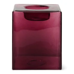 Waxinelichthouder Pia H10 cm burgundy
