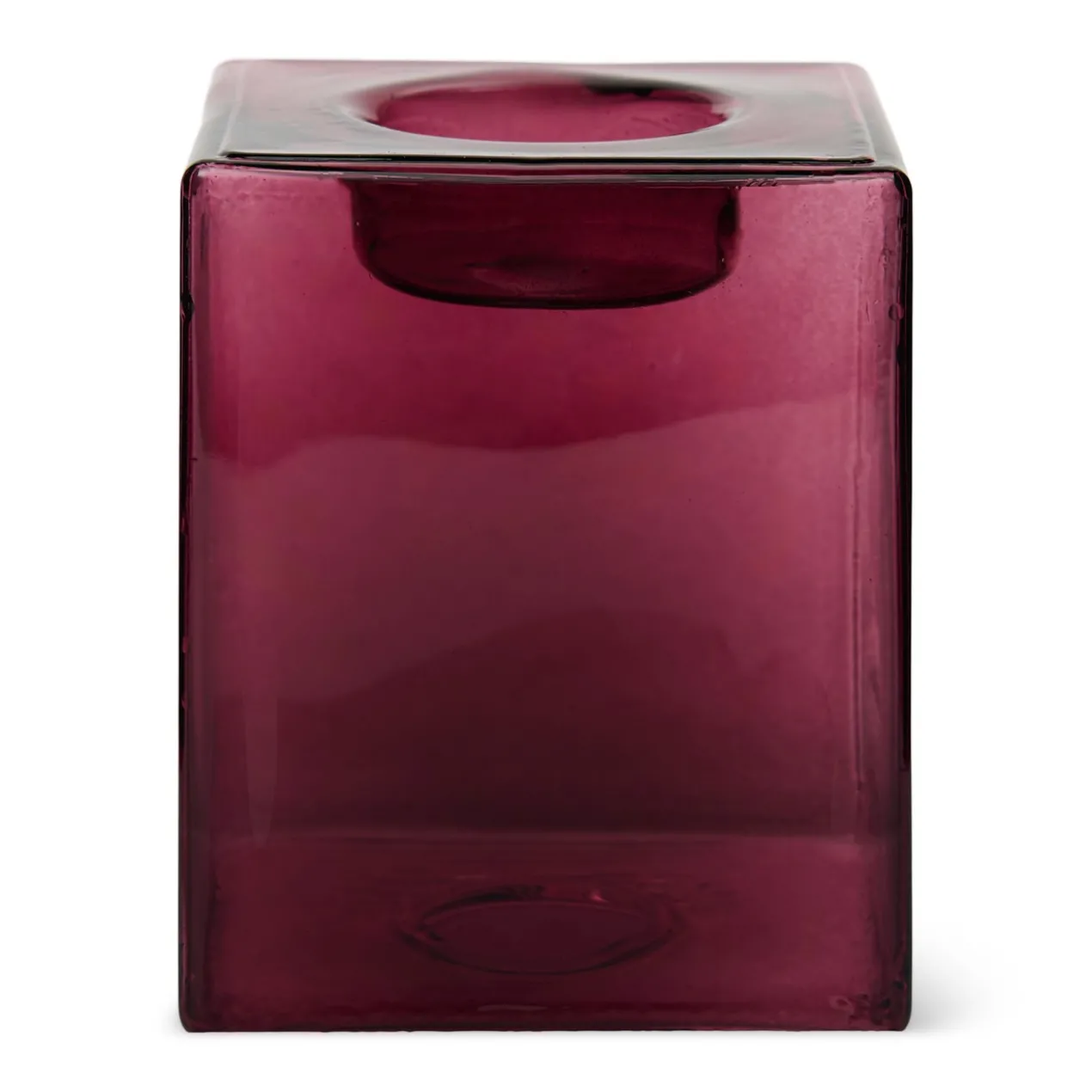 Waxinelichthouder Pia H10 cm burgundy