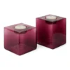 Waxinelichthouder Pia H8 cm burgundy