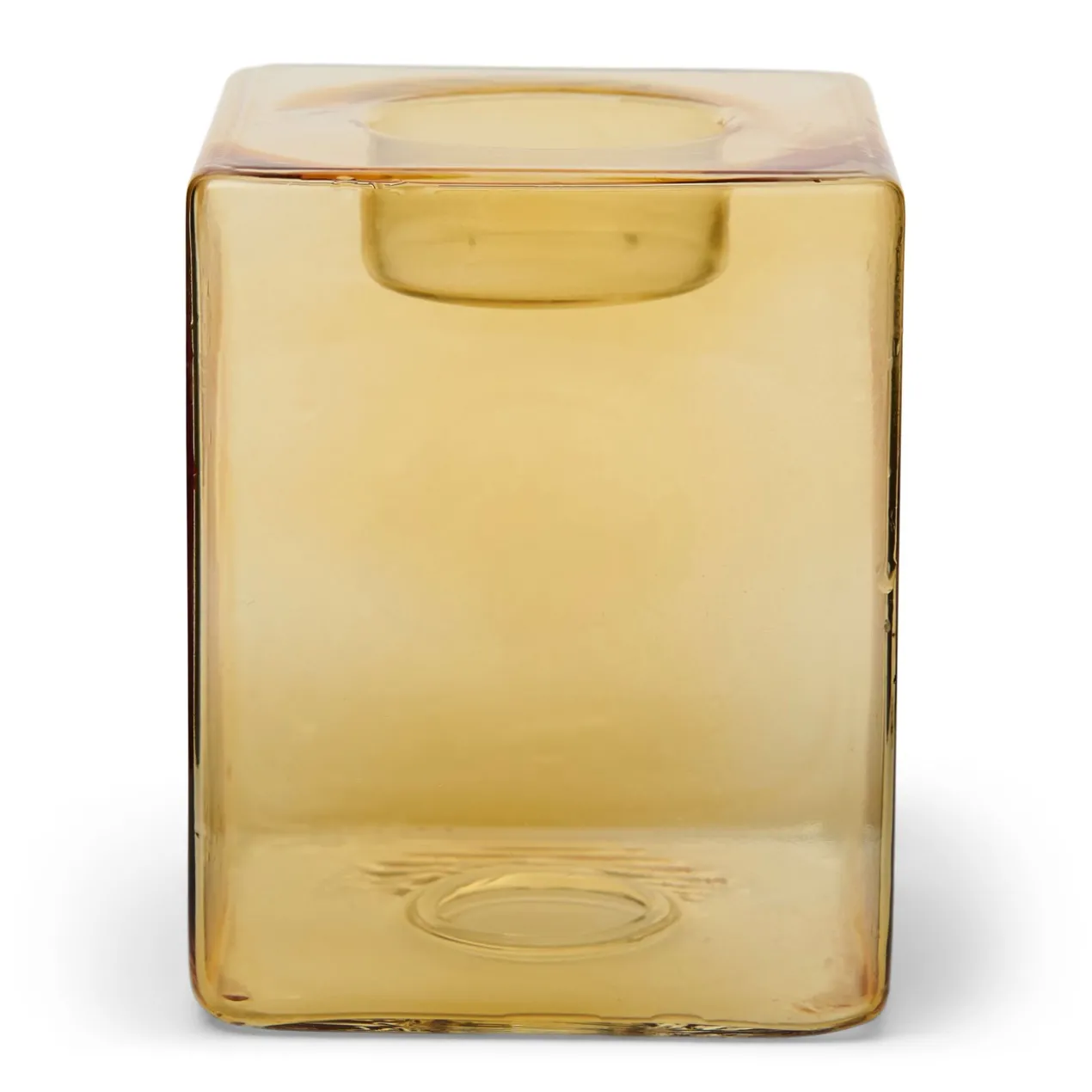Waxinelichthouder Pia light H10 cm yellow