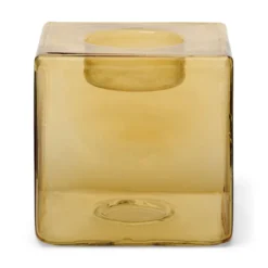 Waxinelichthouder Pia light H8 cm yellow