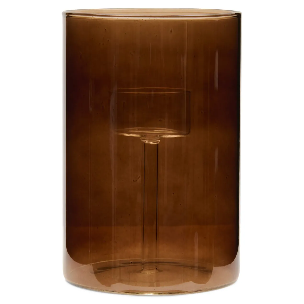 Waxinelichthouder Sia brown H15 cm