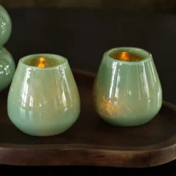 Waxinelichthouder Tasman XS Elite green - set van 2